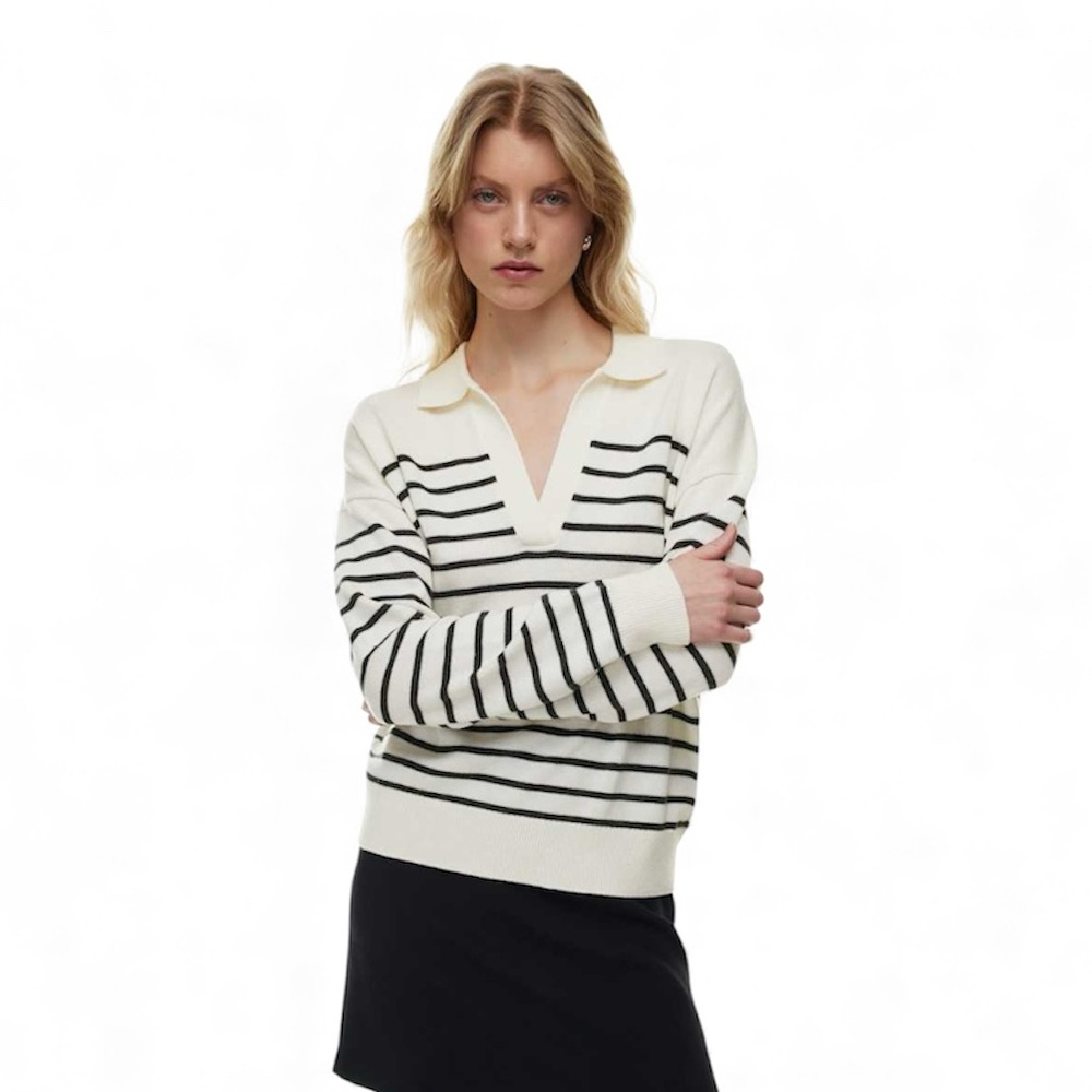 WILFRED Clara Black White Sweater